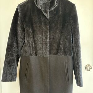 Saks Fifth Avenue Black Label Plush Black Teddy Jacket